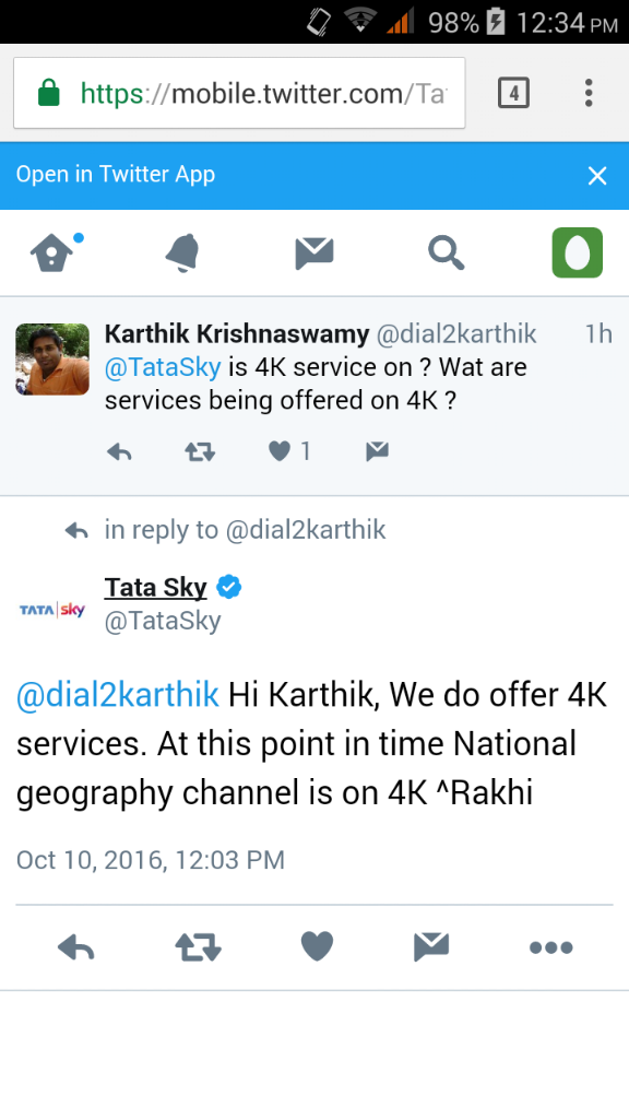 Good News - Jio TV testing 4k channel  DreamDTH Forums - Television  Discussion Community