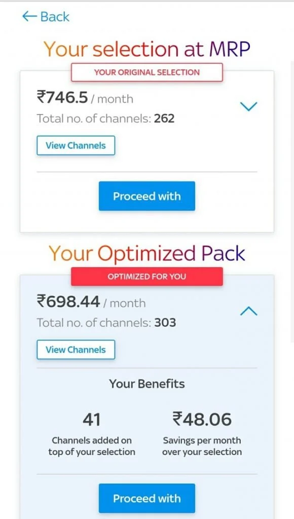 Tata sky best sale channel selection app