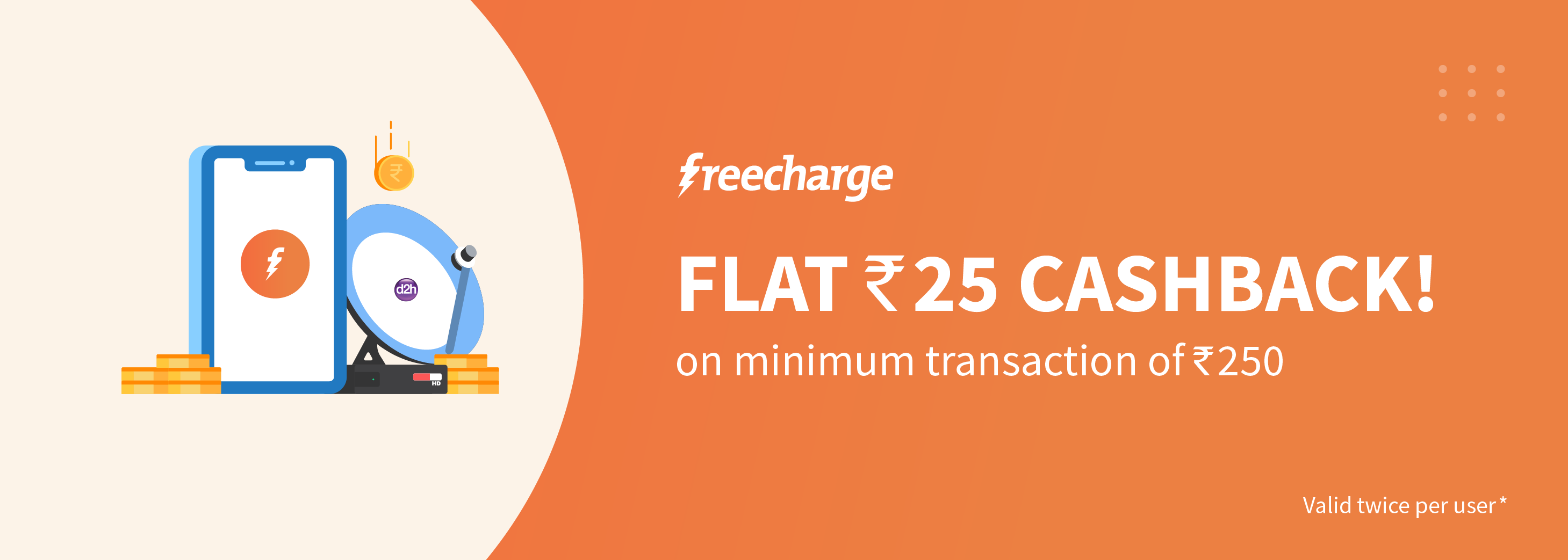 d2h FreeCharge Offer