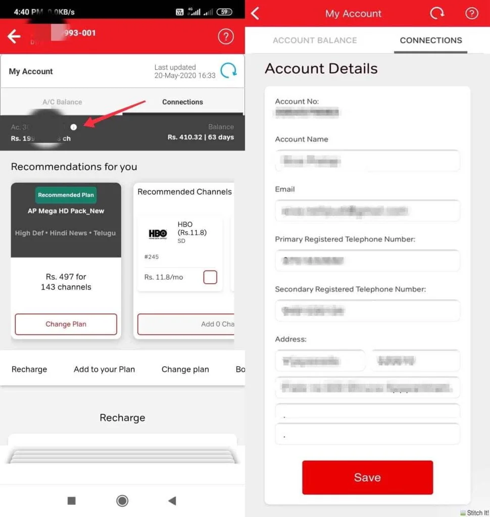 Airtel Digital TV customers can now update their Profile and Address on Airtel Thanks App