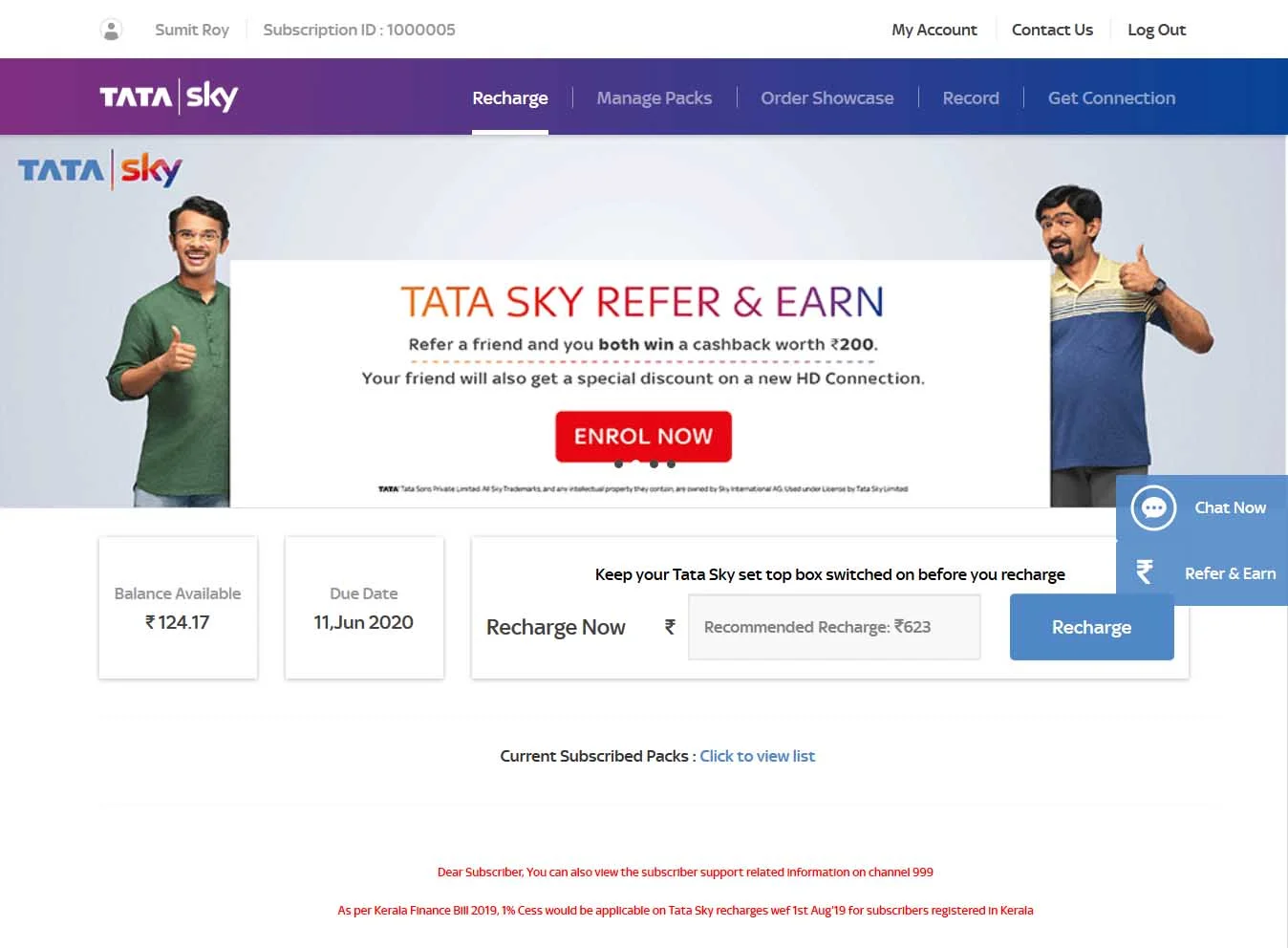 Tata Sky Refer and Earn New