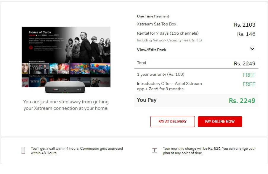 New Airtel Xstream STB customers to now only get 3 months of subscription to Airtel Xstream app and ZEE5