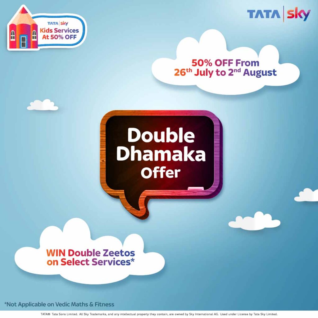 Tata Sky launches Double Dhamaka Offer on select service channels till 2nd August