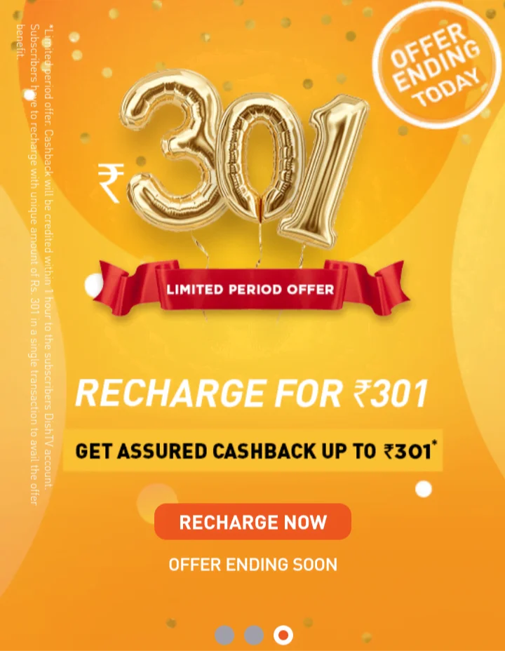 Dish TV's Recharge for Rs 301 offer expires today