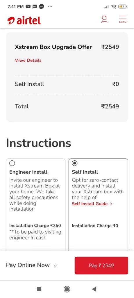 Now self-install Airtel Xstream Box through zero-contact delivery