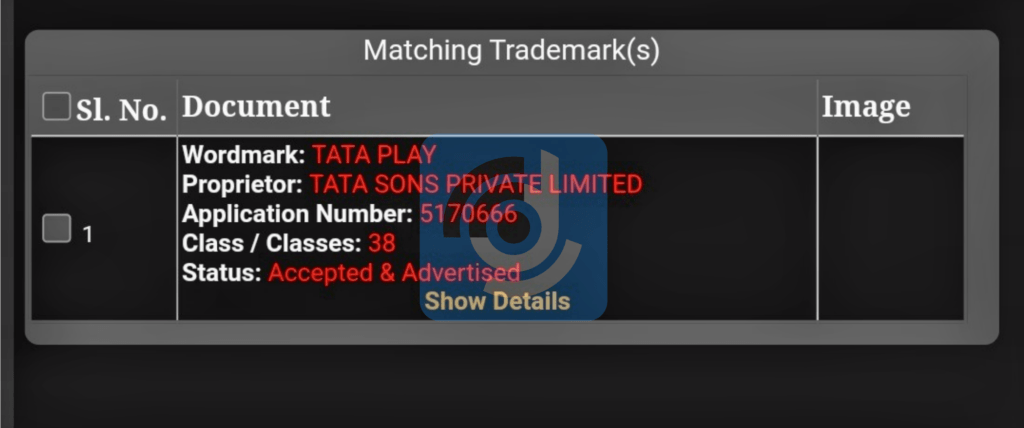 Tata Play Trademark
