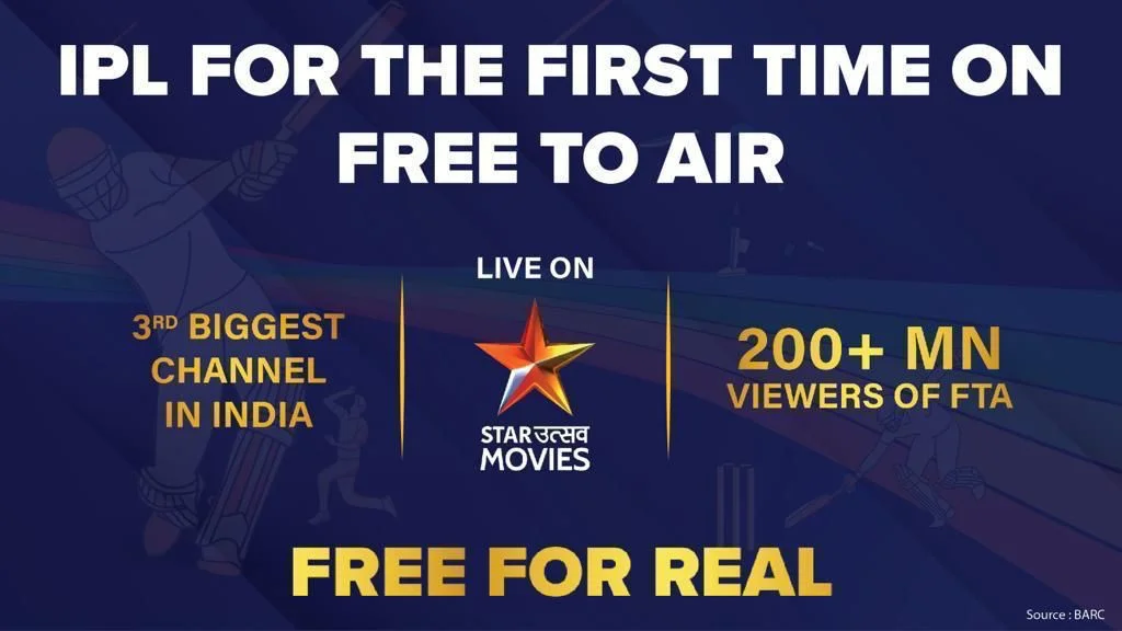 This year ipl on which channel sale